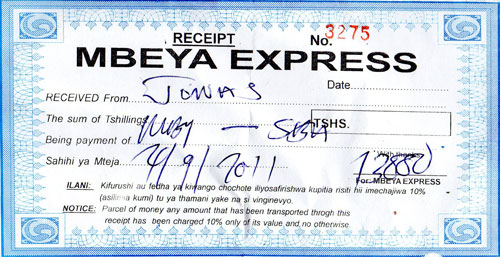 Billet Mbeya express